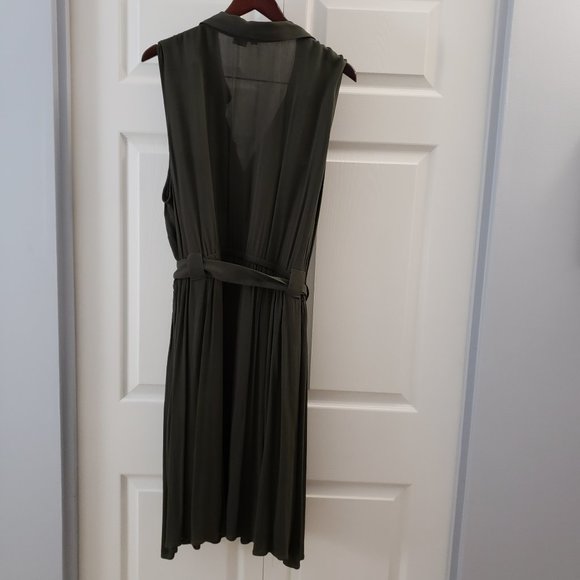 Additionelle 2X sleeveless khaki summer dress - Picture 3 of 11